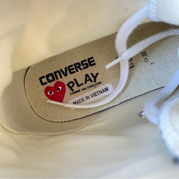 COMME Des GARÇONS PLAY Converse Chuck Taylor black white Polka Dot Sneakers - Picture 8 of 10